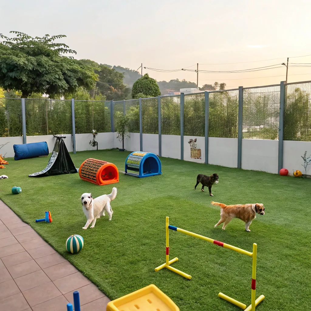 Outdoor play area for pets